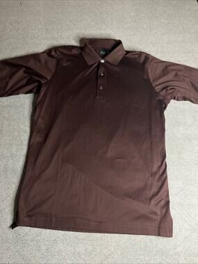 Fairway & Greene Signature Men's Brown Short Sleeve Shirt Size Small B232